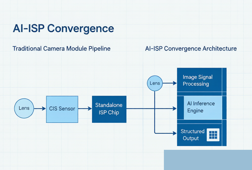 AI-ISP Convergence: From Separate Components to Integrated Vision SoC AI-ISP convergence architecture diagram