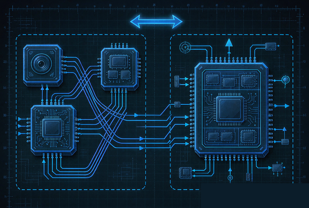 Single-SoC integrated MCU architecture versus traditional separated architecture